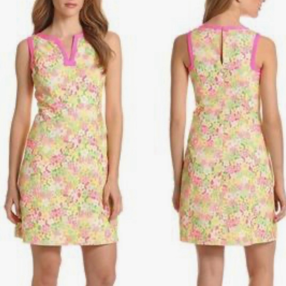 Lilly Pulitzer Percy floral sunbonnet Multi color Lace Dress